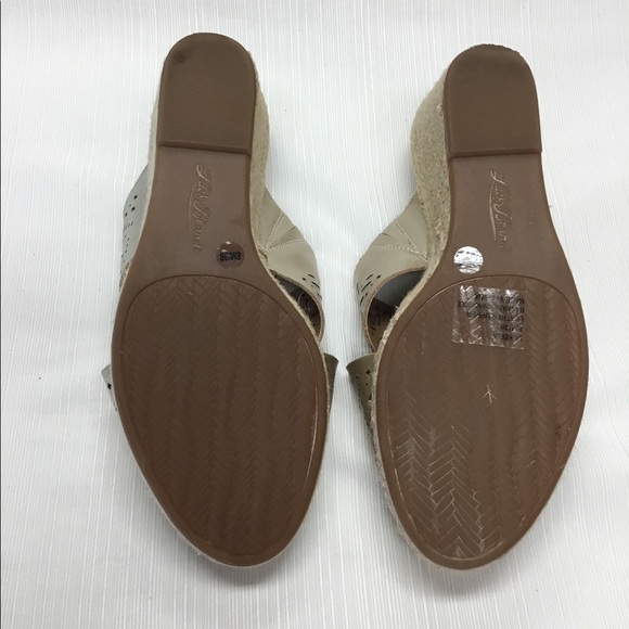 Lucky Brand Gold Slide-On Wedges - Picture 7 of 7